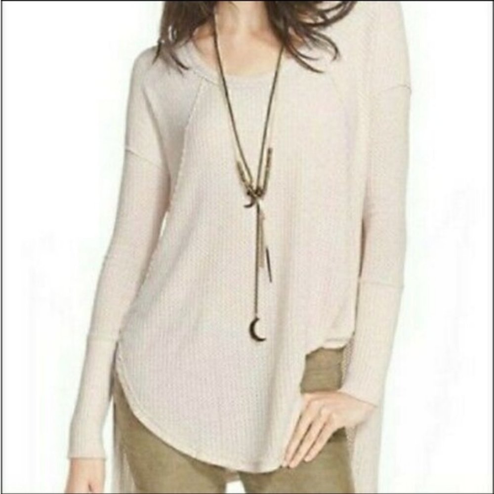 Free People long Sleeve Waffle Tunic